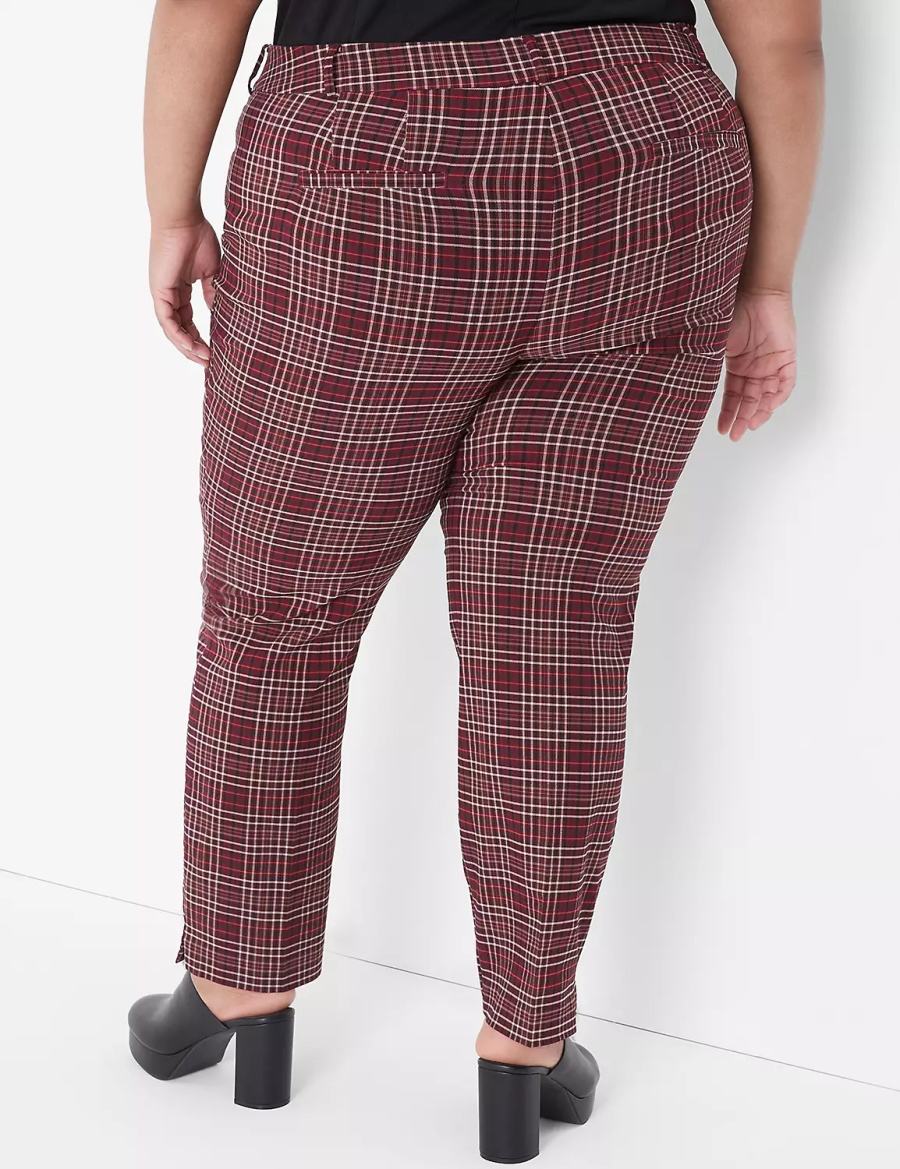 Women Lane Bryant Slim Ankle 4-Season Pants Red | GLL3382RB