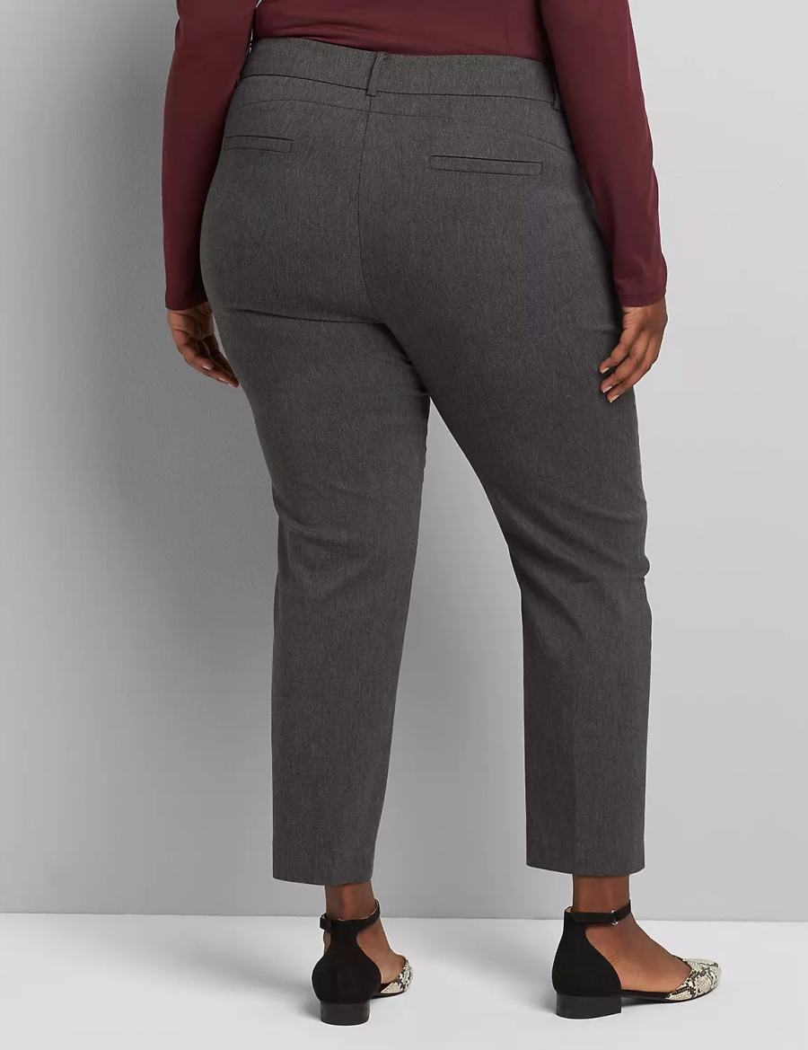 Women Lane Bryant Slim Ankle 4-Season Pants Grey | UUS7295RX