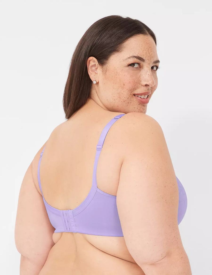 Women Lane Bryant Spacer Lightly Lined Balconette Bra Purple | HOW668GM