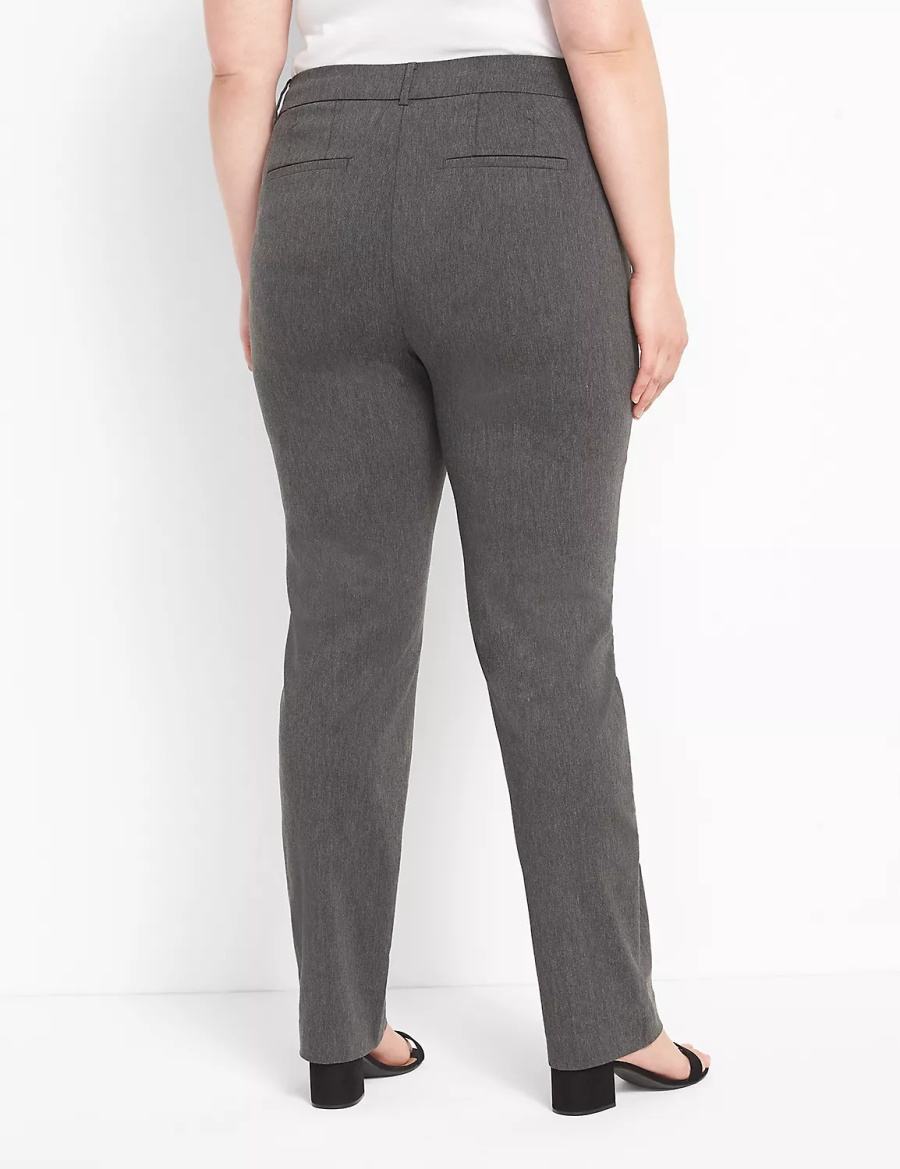 Women Lane Bryant Straight Leg 4-Season Pants Grey | IDS2372VP