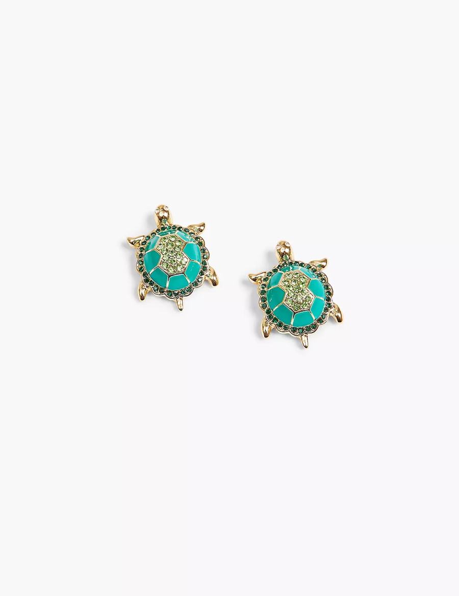 Women Lane Bryant Summer Whimsy Sea Turtle Earrings Gold | AGX6240DE