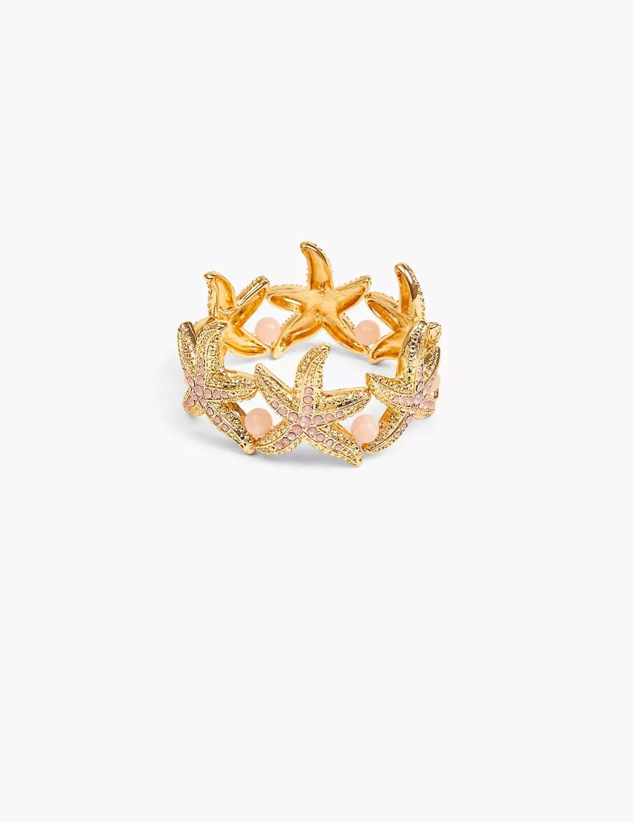 Women Lane Bryant Summer Whimsy Starfish Stretch Bracelets Gold | CLM6010BF