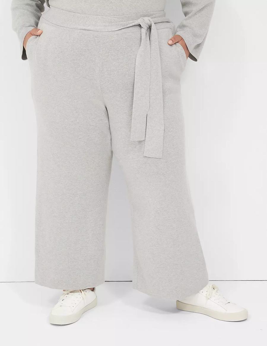 Women Lane Bryant Sweater Pull-On Pants Light Grey | GSB802FC