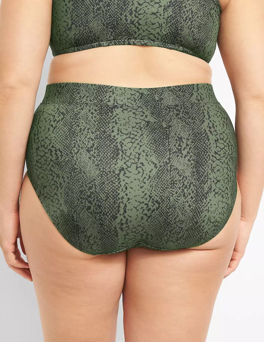 Women Lane Bryant Swim Briefs Dark Green | RRF4423CX