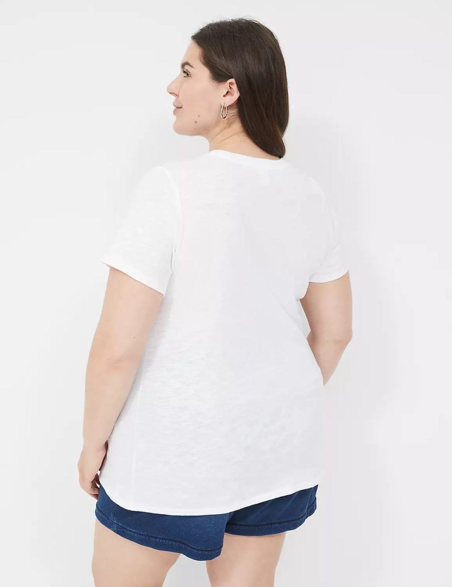 Women Lane Bryant Take a Break Graphic Tee T Shirts White | HCR7892PQ