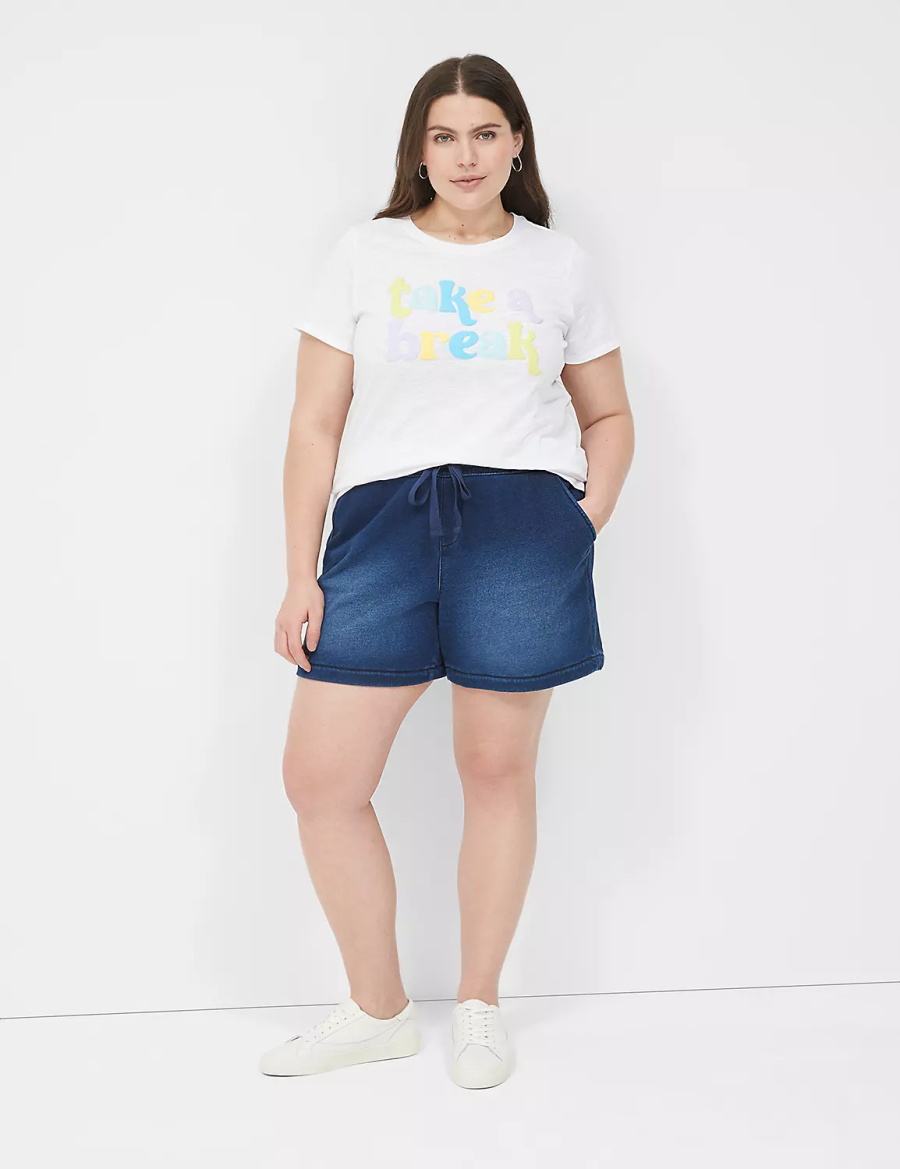 Women Lane Bryant Take a Break Graphic Tee T Shirts White | HCR7892PQ