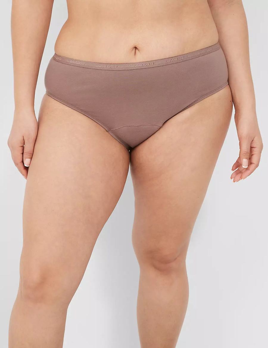 Women Lane Bryant Total Confidence Hipster Panty Deep Grey Brown | JFD1333DO