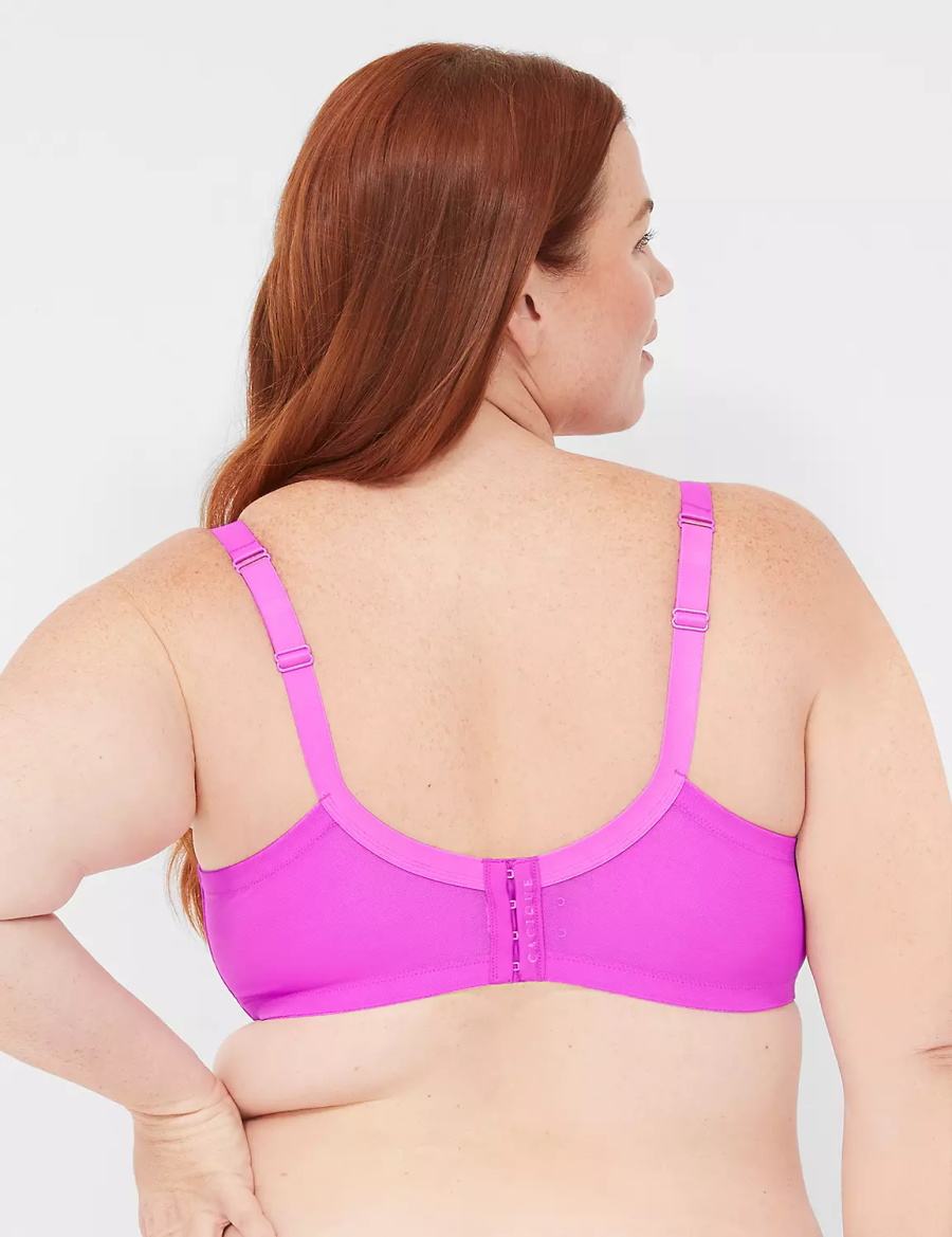 Women Lane Bryant Unlined with Lace Balconette Bra Light Purple | NAE7554WX