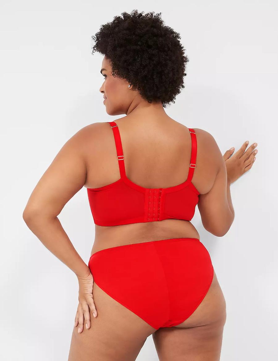 Women Lane Bryant Zip-Front French Briefs Red | IFQ5862KC